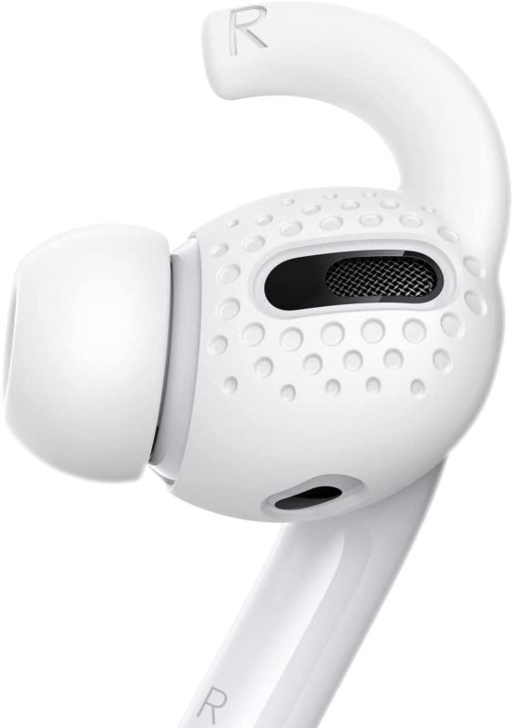 Gcioii for AirPods Pro イヤーフック イヤーピース ズレ解消 落ち防止 3ペア入り イヤフォン アクセサリ Apple AirPods Pro 適用 (ホワイト,Mサイズ)