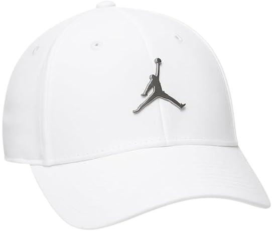 ジョーダン Rise Cap Structured Curved Bill Metal Jumpman Strapback メタル キャップ 帽子 (ホワイト) 並行輸入品