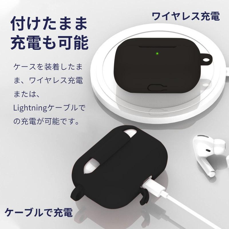FAZHAN �б� AirPods 4 ������ �������ݥå�4 Ķ���� �վ����ꥳ���Ǻ� LED�Ļ� �磻��쥹�����б� �Ѿ׷� �ɿ� �ɿ� ���̥ǥ����� ���ɻ� ʶ���ɻ� ����ץ륹��� ����ӥ��դ�(�֥�å�)