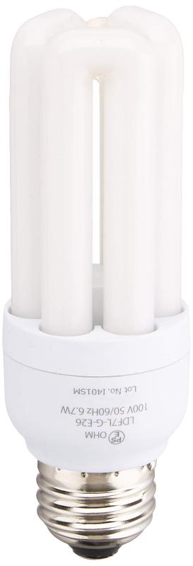 OHM LED電球 発光管露出形 E26 60形相当 6.7W 電球色 全方向タイプ 120mm LDF7L-G-E26 06-1679(2)