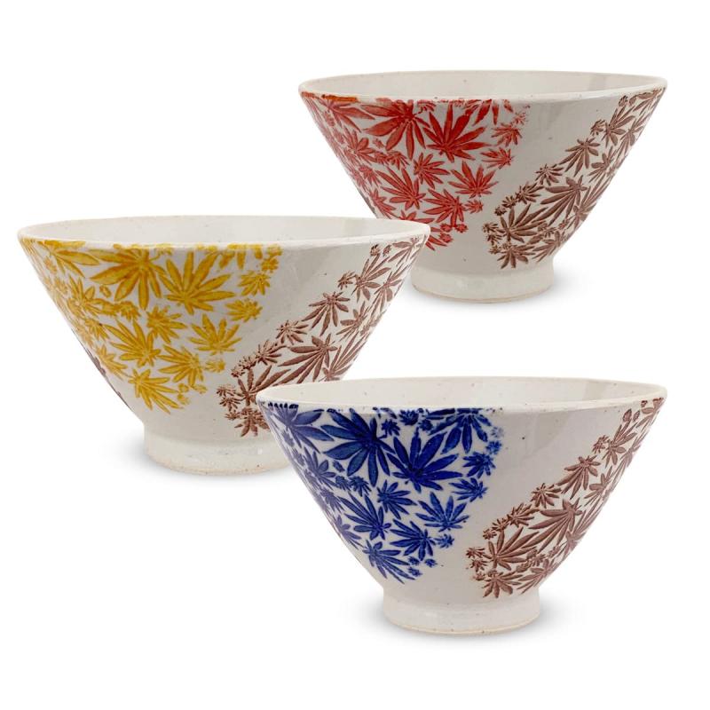 乐天商城 - ジェイキッチンズ 勲山窯 茶碗 3個セット直径 11cm 高さ 6.5cm 二色 紅葉 波佐見焼 日本製