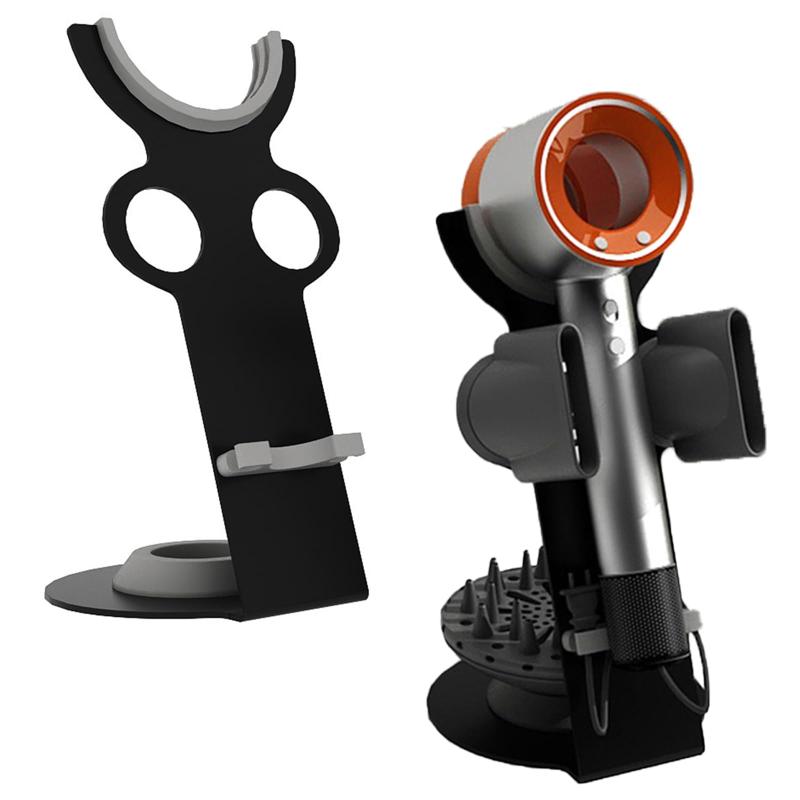 WHWKOP ダイソンドライヤーに適用 ホルダー ドライヤー 収納 吹風機 兼用収納スタンド 付属品収納 付属品用スタンド 電源コードクリップ付き マグネット式 吹風機スタンド 新しい付属