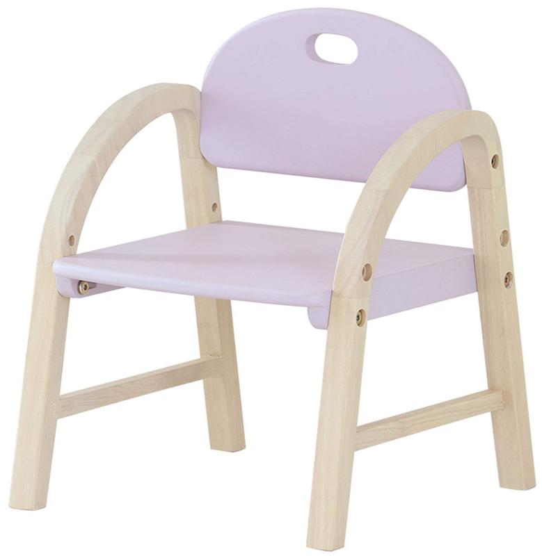乐天商城 - 市場 チェア 子供 肘付き amy 幅31x奥行30x高さ39(SH20、23.5)cm ラベンダーピンク 天然木使用 ILC-3434LPK