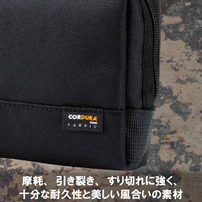 エレコム ガジェットポーチ ガジェット ポーチ 大容量 CORDURA1000 (撥水 高耐久) 6つの仕切りポケット付き ブラック BMA-CDGP01BK