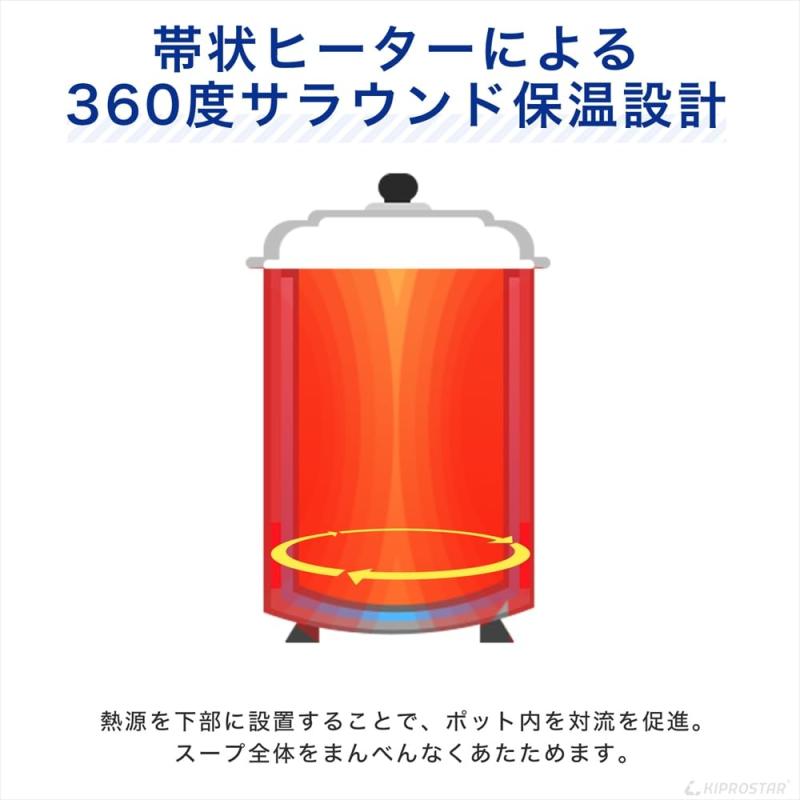 スープジャー スープ保温 5L (満水5.6L) 業務用 KIPROSTAR(キプロスター) PRO-BSW5 カレー ポタージュ 味噌汁 温め 湯煎 slope-up-10017759 SLOPEUP サンプル画像3