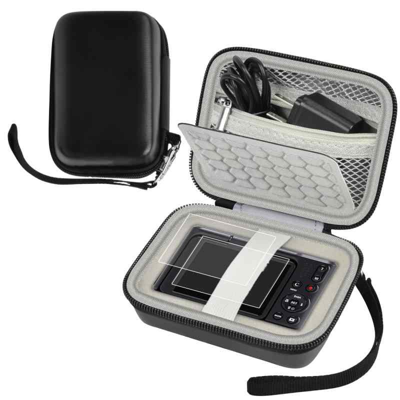 For Kodak PIXPRO C1用収納 ケース+液晶画面保護 フィルム [YEZHU] 超耐衝撃 耐摩・防塵・防水設計高密度EVA 軽量コンパクト 旅行/日常用