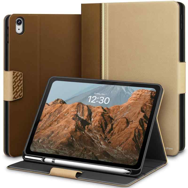 KingBlanc iPad 11���� ������ A16 (11�����, 2025)��iPad 10���� (10.9�����, 2022)�� ��Ģ�� �ڥ��Ǽ ���PU�쥶���� �ڥ�ۥ�����դ� �����ȥ��꡼�� �����ԥ󥰳��� ������ɵ�ǽ �ӥ��ͥ� ���С�