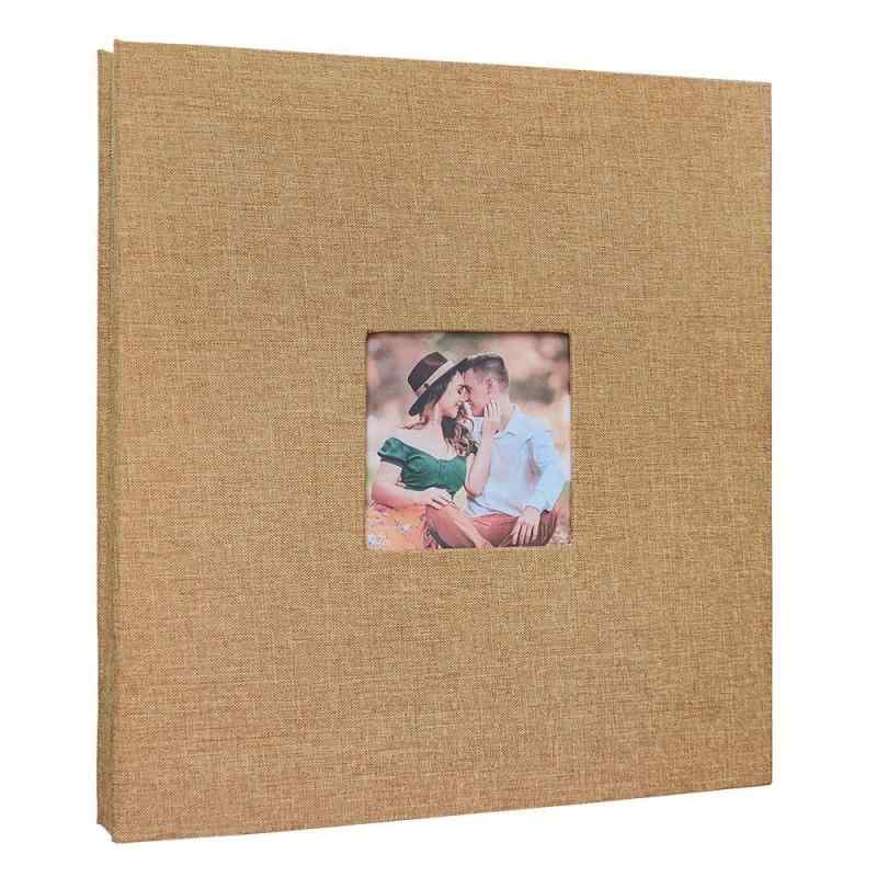 アルバム 写真 大容量 40ページ ミニサイズ L判 KG判 2L判 透明度の高いフィルム はがき収納 ファブリック布地表紙 粘着タイプ DIY 思い出 フォトアルバム 耐久性