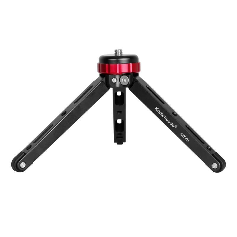Koolehaodaデスクトップミニ三脚 ポータブル三脚,卓上三脚 1/4 または3/8 一脚のため 一眼レフカメラ 最大荷重：30kgの CNC製造プロセス （MT-01）