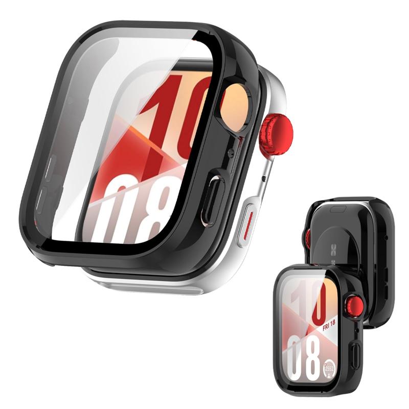 HUAWEI WATCH FiT 4 Pro용 케이스 커버 유리 필름 일체형 케이스 [NOUKAJU]For HUAWEI WATCH FiT 4 Pro 스마트 워치 케이스 보호 필름 PC+강화 유리프 커버 일체형 전면 보호 초