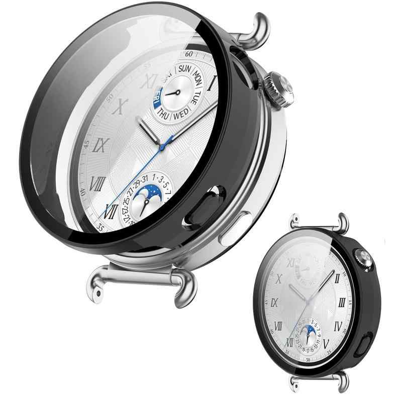 HUAWEI Watch GT6 41mm용 케이스 커버 유리 필름 일체형 케이스 [NOUKAJU]For HUAWEI Watch GT6 41mm 스마트 워치 케이스 보호 필름 PC+강화 유리프 커버 일체형 전면 보호 초박형