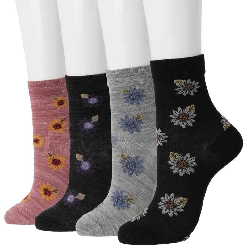 [イヤシ] クルーソックス 口ゴムゆったりソックス レディース