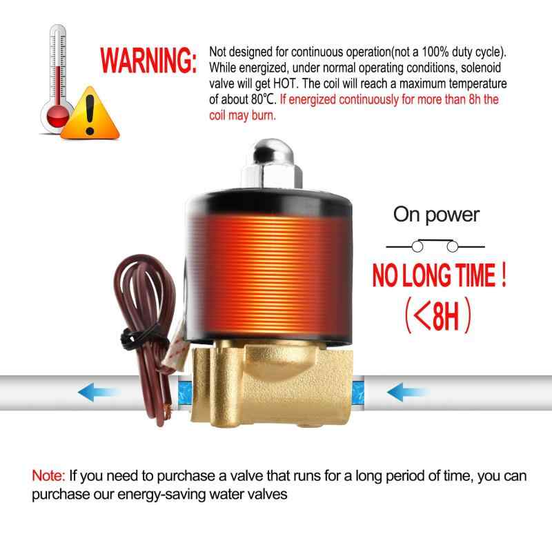 Heschen (ハドソン) 黄銅 電磁弁 2W-025-06 直動式 24 VDC PT1/8 常閉式 圧縮空気 水 水空気