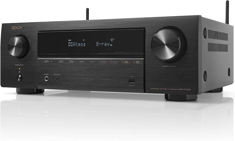デノン Denon AVR-X1700H AVサラウンドレシーバー 7.2ch 8K Ultra HD、HDR10+、eARC対応/ブラック AVR-..