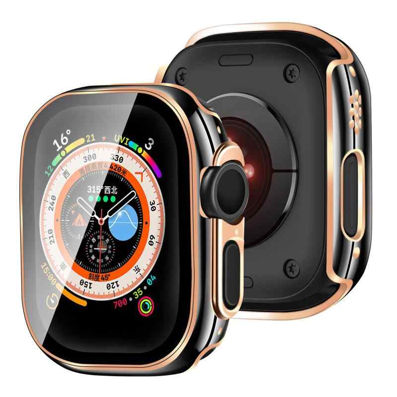 乐天商城 - FAZHAN 対応 Apple Watch ケース 49mm Ultra 3/2/1 保護 アップルウォッチ カバー ガラスフィルム 一体型 メッキ加工 Apple Watch カバー アップルウォッチ ケース 耐衝撃 全面保護 装着簡単 高耐久 高透過