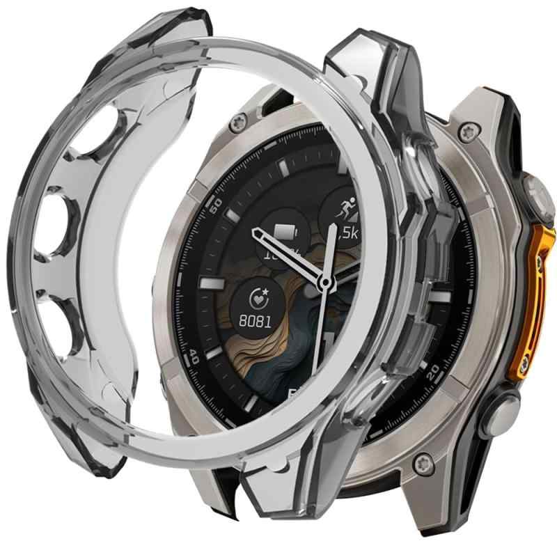 乐天商城 - FINON for Garmin fenix 8 43mm 用 ケース バンパーケース 軽量 簡易脱着 シンプル 簡易パッケージ (クリアブラック)