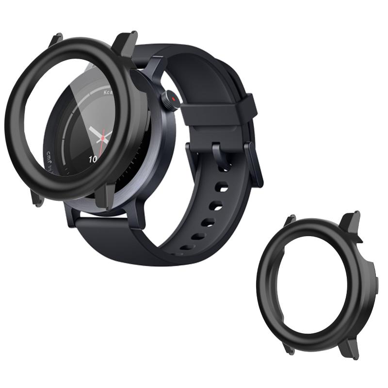 CMF By Nothing Watch 3 Pro Case Cover with Integrated Glass Film 【NOUKAJU】For CMF By Nothing Watch 3 Pro Smartwatch Case Protective Film PC + Tempered Glass Cover Integrated