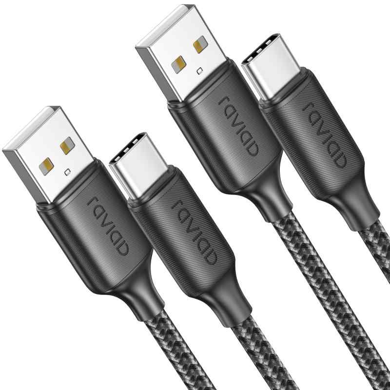 RAVIAD USB Type C ケーブル タイプc ケーブル 3A 急速充電 QuickCharge3.0対応 USB2.0規格 高耐久ナイロン編み