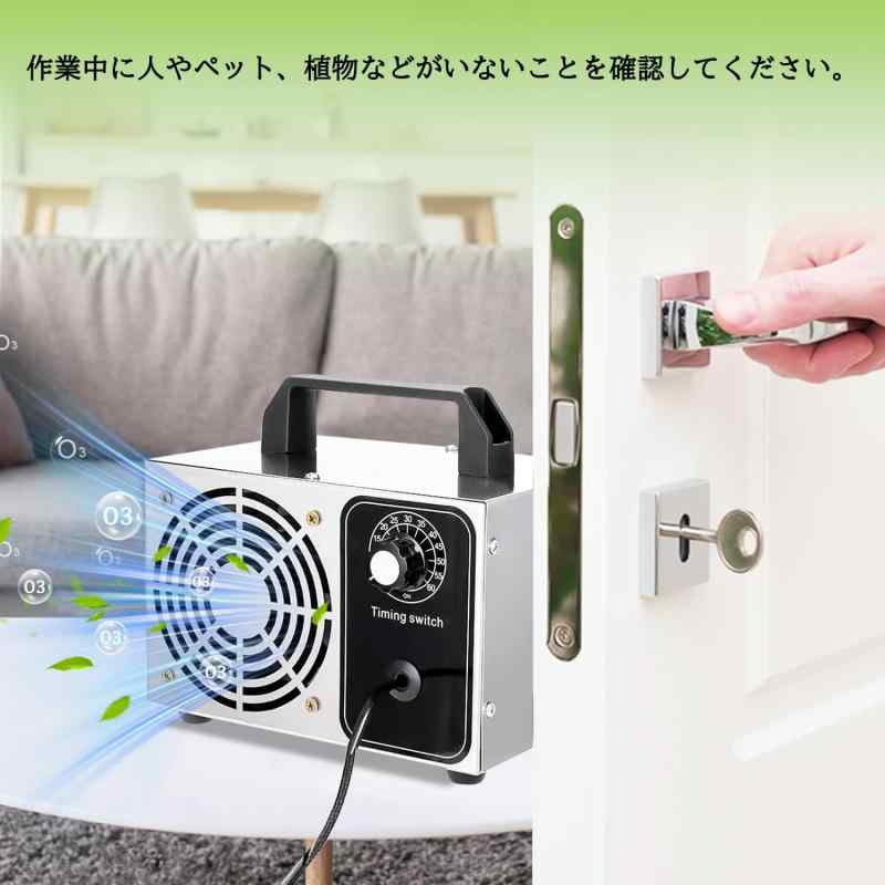 Iproods オゾン発生器 小型 オゾン脱臭器 60分タイマー 家庭用 業務用 日本語取説付き