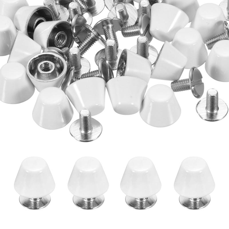 PATIKIL 10mm スクリューバックリベットスタッド 25セットのパースハンドバッグフィートラウンド平ネイルヘッド平ヘッドスタッドリベットスパいクレザークラフト用DIYレザーラゲッジカラー