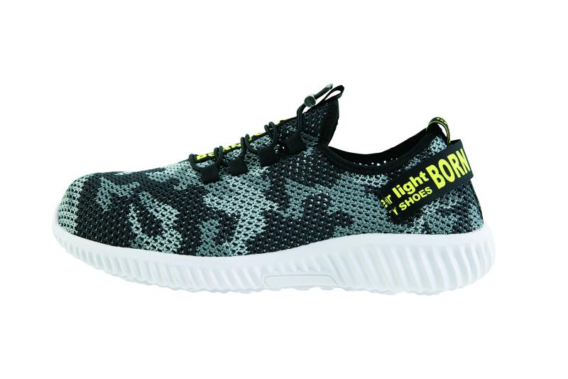 [XEBEC] 安全靴 ジーベック スリップオン 85412 オールシングルメッシュ (迷彩グレー(260), measurement_26_point_5_centimeters)