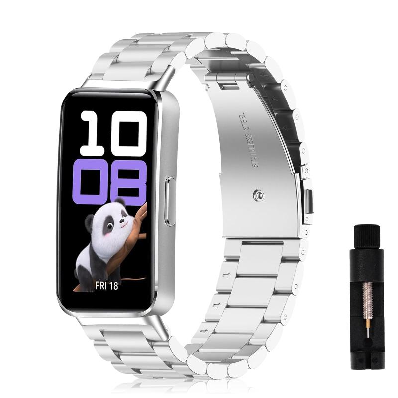 [AiMaoo] バンド Huawei Band 9 / Huawei Band 8 対応 交換バンド 金属ベルト ビジネス風 ステンレス おしゃれ 調整工具付き Huawei Band 9 / Huawei Band 8 用 ベルト