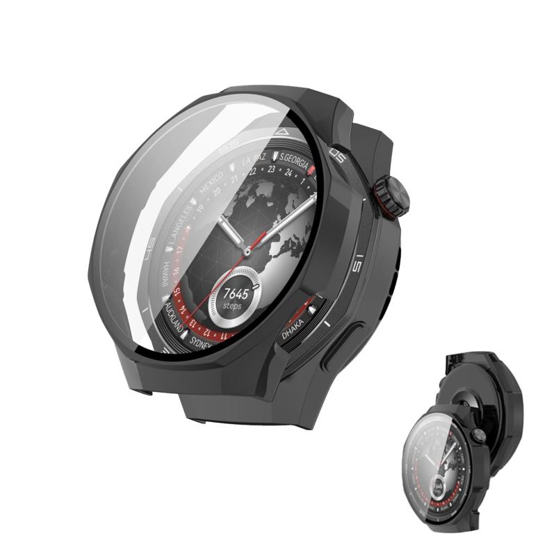 For HUAWEI WATCH GT 5 Pro 46mm 用 ケース カバー ガラスフイルム一体型ケース 【NOUKAJU】 PC+強化ガラスフ 保護 カバー 一体型 全面..