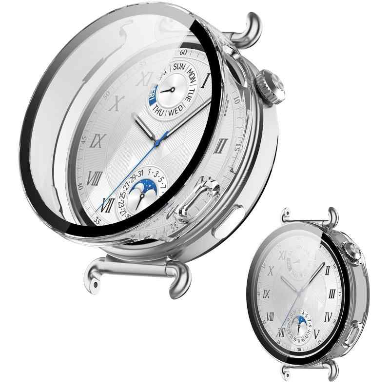 HUAWEI Watch GT6 41mm용 케이스 커버 유리 필름 일체형 케이스 [NOUKAJU]For HUAWEI Watch GT6 41mm 스마트 워치 케이스 보호 필름 PC+강화 유리프 커버 일체형 전면 보호 초박형