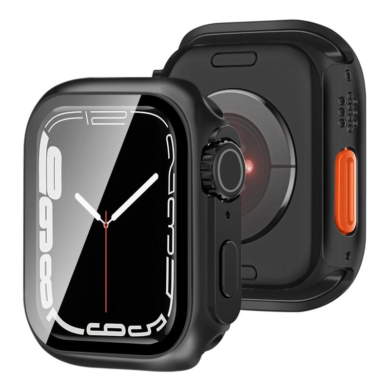 乐天商城 - FAZHAN 対応 Apple Watch Ultra風 ケース 41mm Series 9/8/7 保護 ケース アップルウォッチ カバー ガラスフィルム 一体型 Apple Watch カバー アップルウォッチ ケース 耐衝撃 全面保護 装着簡単 高