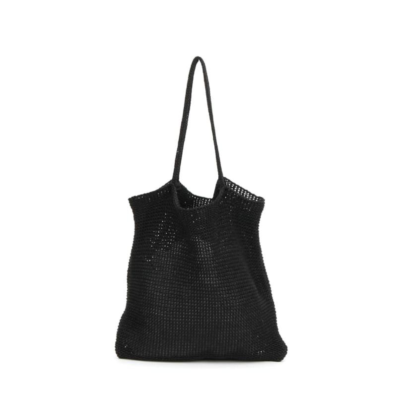 ラメ糸編みトートバッグ