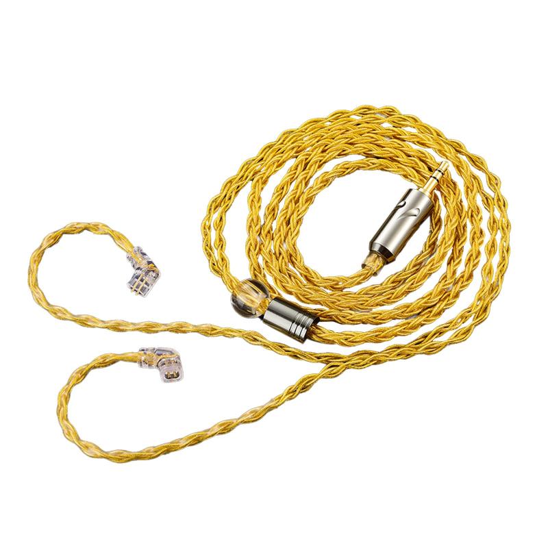 3APLUS T1 イヤホンケーブル QDC 2Pin 0.75mm りケーブル 8芯 OFC イヤホン交換用ケーブル 3.5mm K-Z ZSX/ZSN PRO X/ZSN PRO/ZSN/ZS10/CC-A CRA/C12/NRA/C10 PRO 等