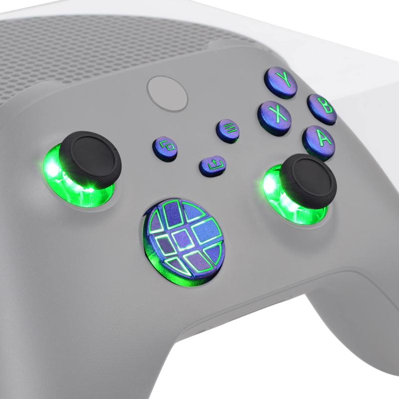 乐天商城 - eXtremeRate Xbox Series X/Sコントローラーに対応用マルチカラー発光十字キーサムスティックスタートバックシェア、XboxシリーズX/Sコントローラーに対応用ABXYボタン、XboxシリーズX/Sコントローラ