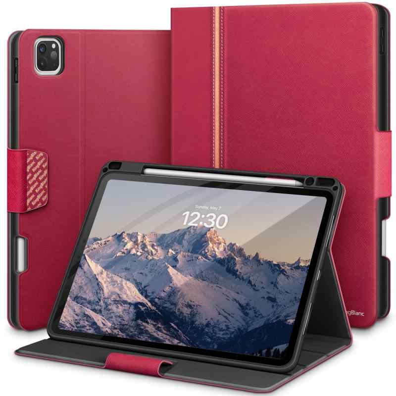 KingBlanc iPad Pro 11インチ ケース（M5/M4、2025/2024）専用 手帳型 ペン収納 Apple Pencil Pro/USB-C対応 高級PUレザー製 汚れにくい オートスリープ ペンシルホルダー付き 絵描き角度 全面保護