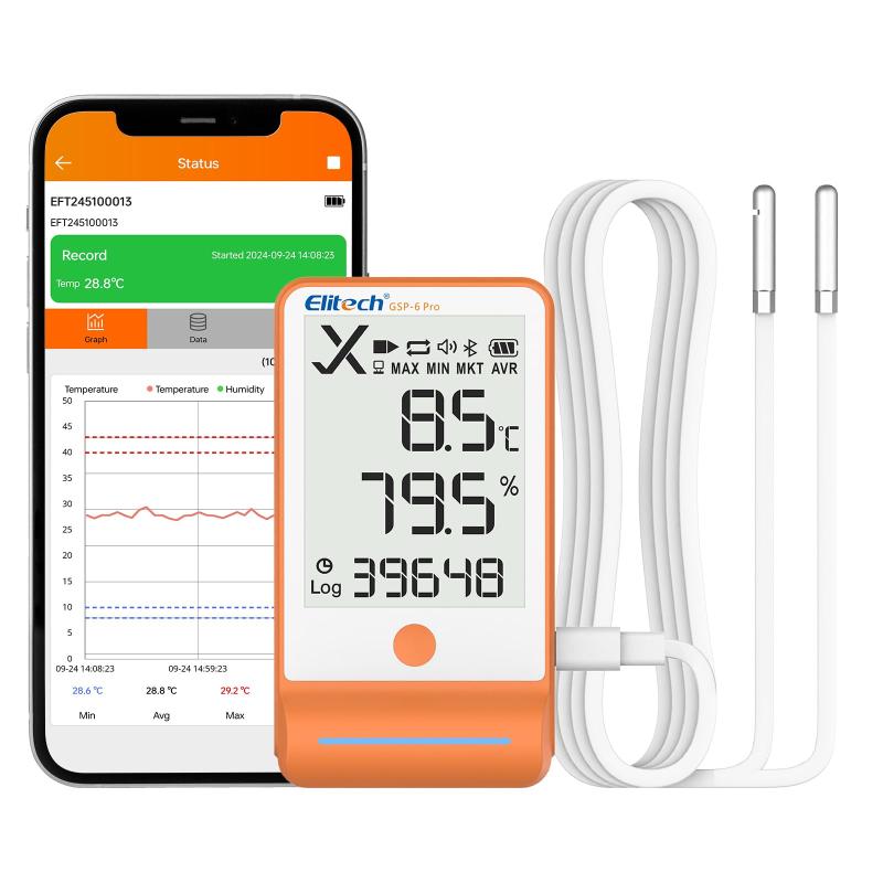 Elitech Bluetooth 温湿度データロガー GSP-6