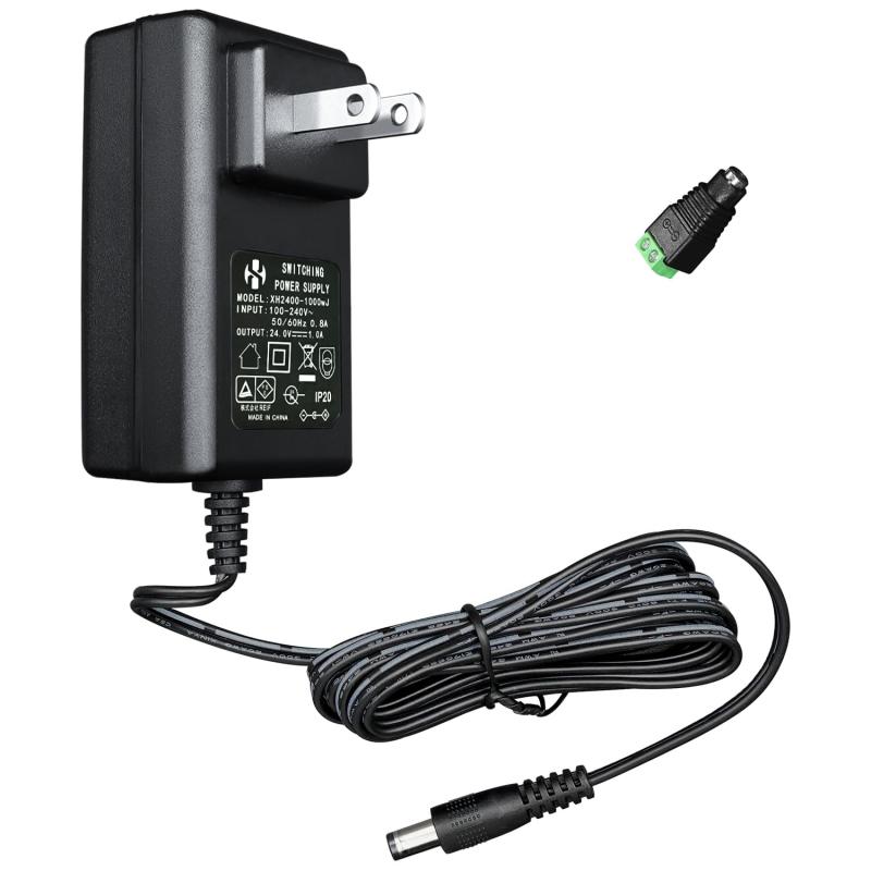12V 1A 電源アダプター、100-240V 50/60Hz AC to DC 12V 1A/1000mA 12W 5.5mm*2.1mm ユニバーサル壁プラグ、センタープラス、安定して柔軟に使用できる 1.8M 長いケーブル、PSE 認証済み