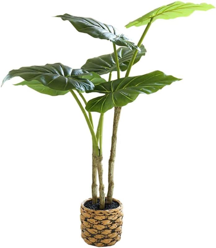 qinhome人工観葉植物 熱帯観葉樹モンステラ 光触媒 フェイクグリーン フェイク 高さ64CM 大型サイズ 簡単世話いらず 陶器鉢 鉢は取り外し不可 インテリア 屋内 リビング オフィス 空気清浄
