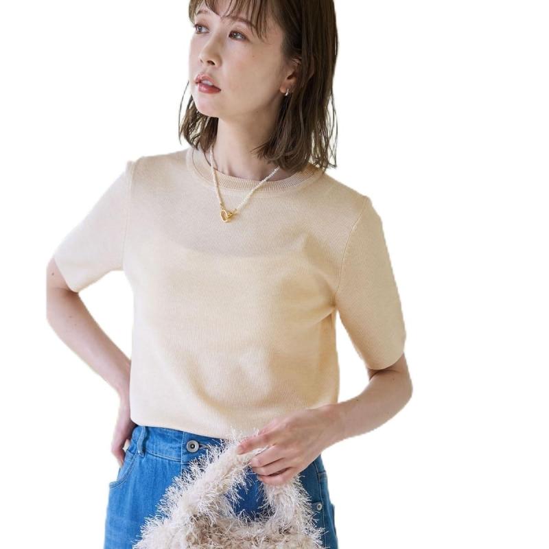 ROPE' PICNIC(ロペピクニック) ニットプルオーバーLEVITAスパークナイロンハーフスリーブニットプルオーバーレディース slope-up-10053193 SLOPEUP サンプル画像2