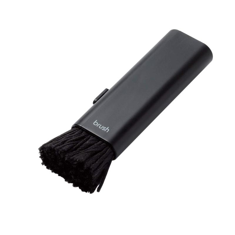 エレコム クリーナー ブラシ 除電ブラシ 帯電防止繊維 毛質 2WAY ウォッシャブル ほこりとり ブラック KBR- AS