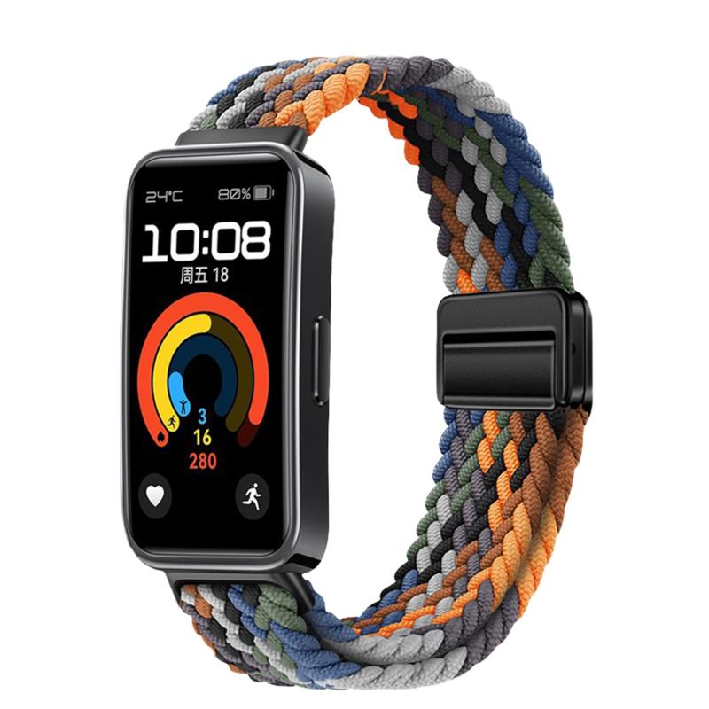 Rakuten - [Asvufeyy] バンド for Huawei Band 10/10 Aluminum Edition/Band 9/8 用 弾性ナイロン伸縮ベルト 編組ストラップ 柔らか軽量磁気バックル 柔らか軽量 ファーウェイバンド 8/9/10/10 Alum