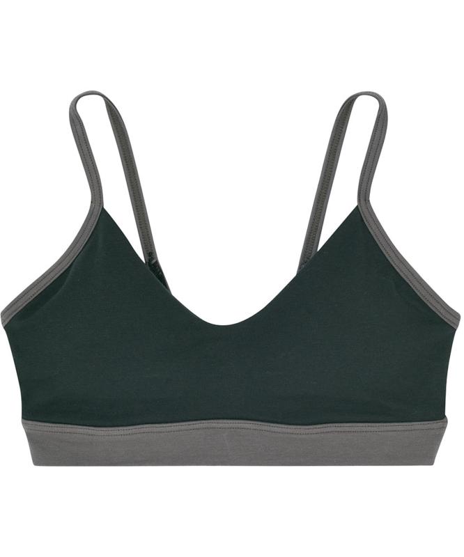 une nana cool(ウンナナクール) ノンワイヤーブラ綿混(身生地) ナチュラルなシルエット 【カラーブロッキング】 ブラジャー ブラ ワイヤレス LB1073レディース