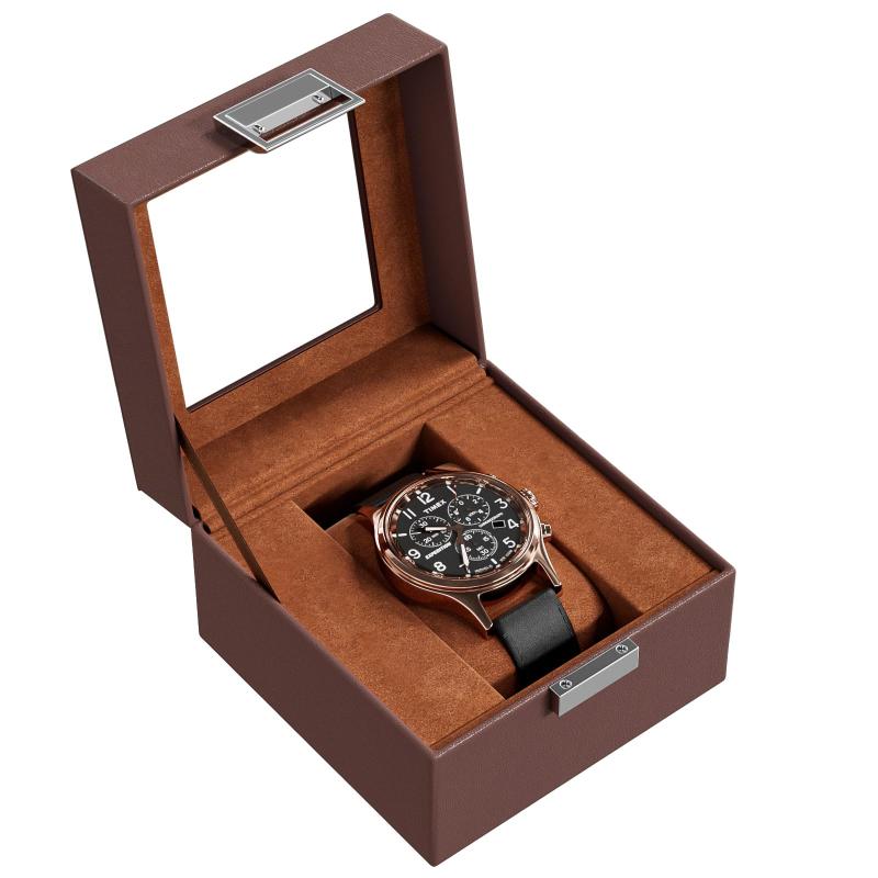 ProCase 男性用腕時計ボックス、6スロットメンズ腕時計ケース、男性用腕時計収納ウォッチホルダーオー..