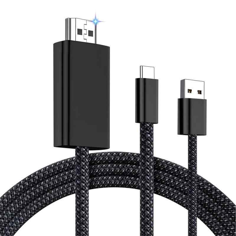 USB Type C HDMI 変換ケーブル 充電しながら投影可能