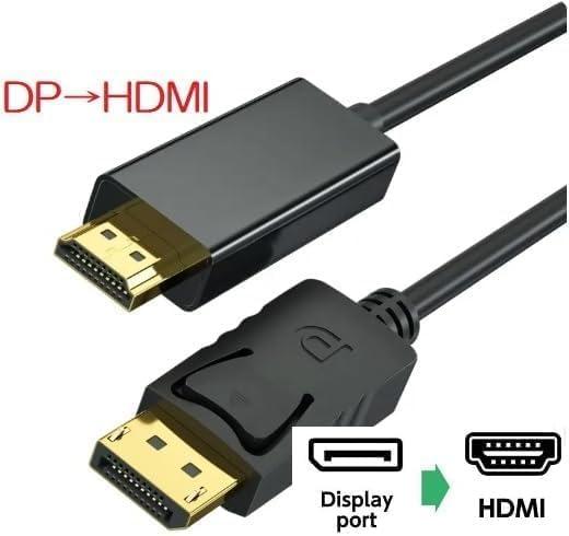 DisplayPort 変換ケーブル DP（PC側)→HDMI(モニター側) 1.8m ディスプレイポート 単方向伝送 ブラック (HDMI（PC側)→DisplayPort(モニター側)への変換はできません。)
