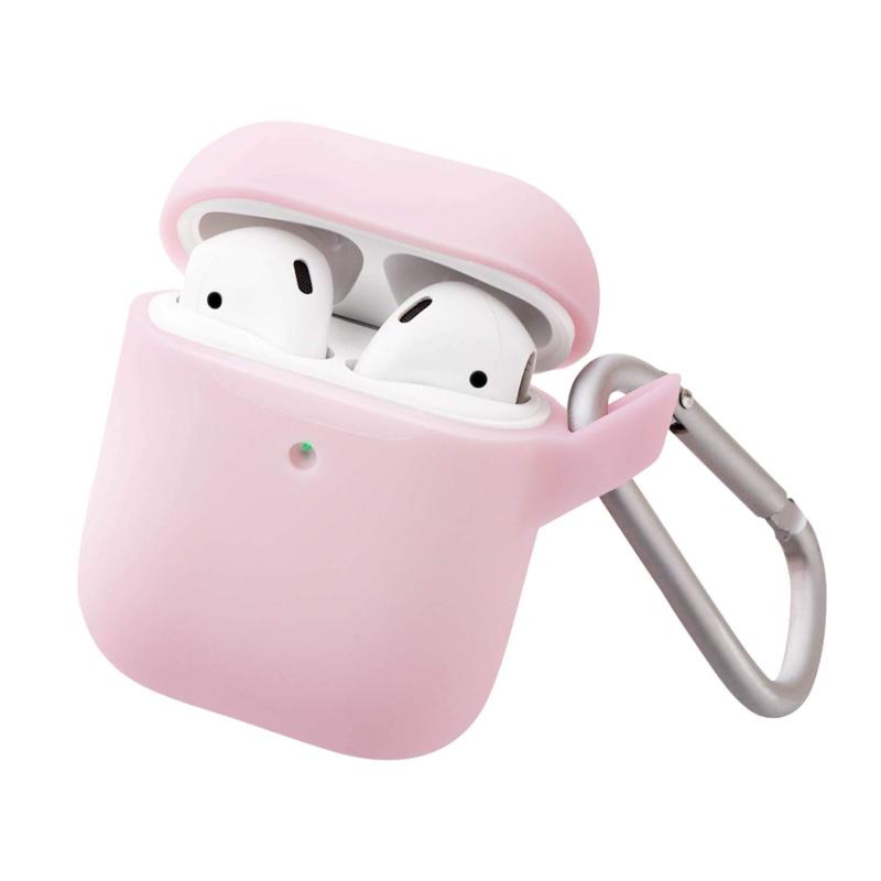エレコム airpods ケース シリコン カラビナ付き 2019/2016発売モデル対応 ブラック
