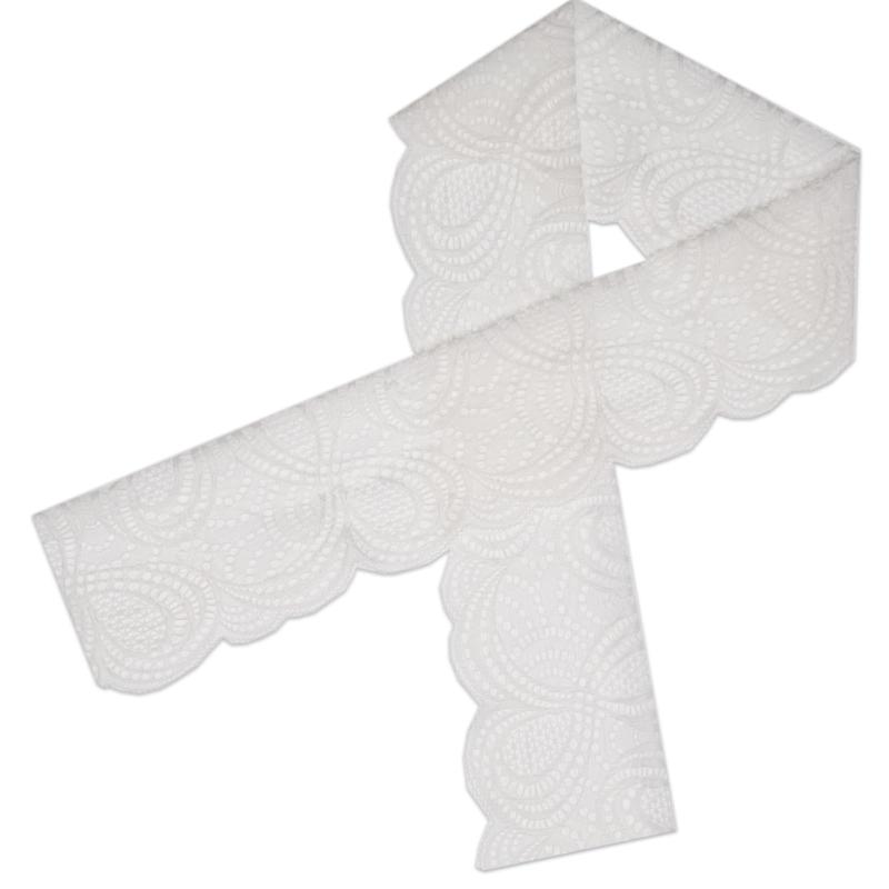 [TOuWA] レース半襟 半衿 半襟 レース 振袖 袴 小紋 カジュアル 着物 訪問着 成人式 卒業式 結婚式 レディース （サイズ：長さ約100cm×巾約18cm 黒 白 ）