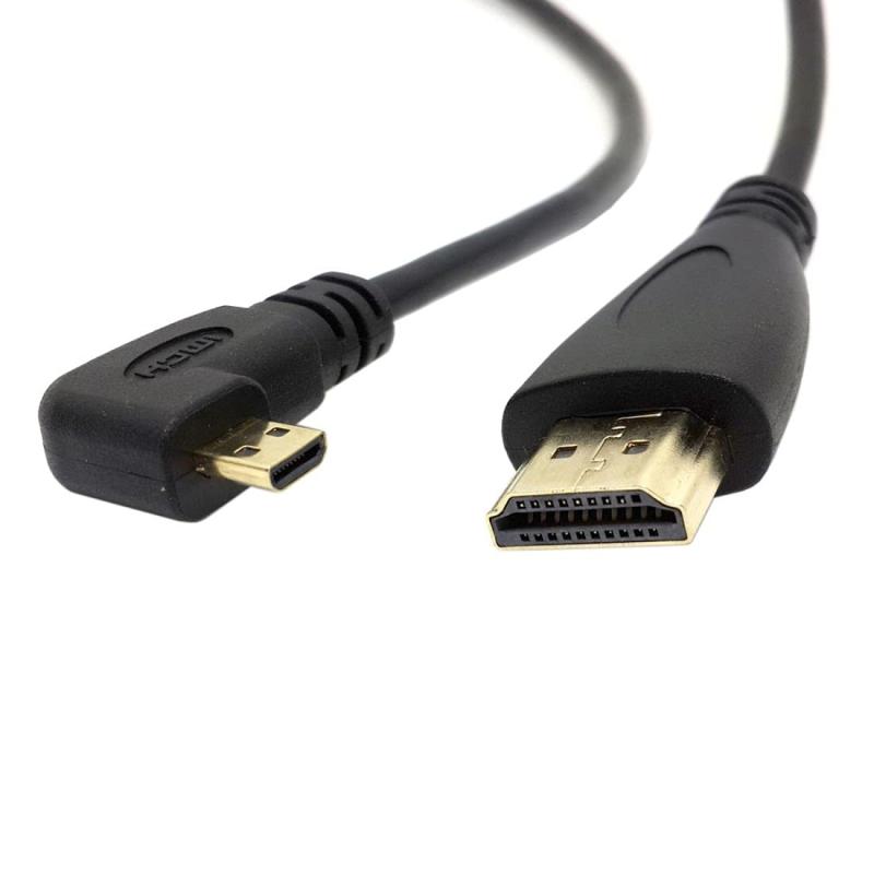 chenyang 直角 90度 マイクロHDMI - HDMI オス HDTV ケーブル 50cm 携帯電話&タブレット用