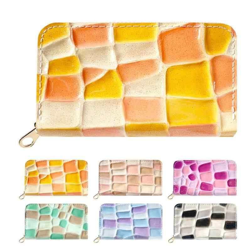 [leo&amp;aoi] 本革 コインケース 型押し ラウンドファスナー ポーチ 小型財布 小銭入れ コンパクト シンプル 革 牛革 レディース ケース ステンドグラス