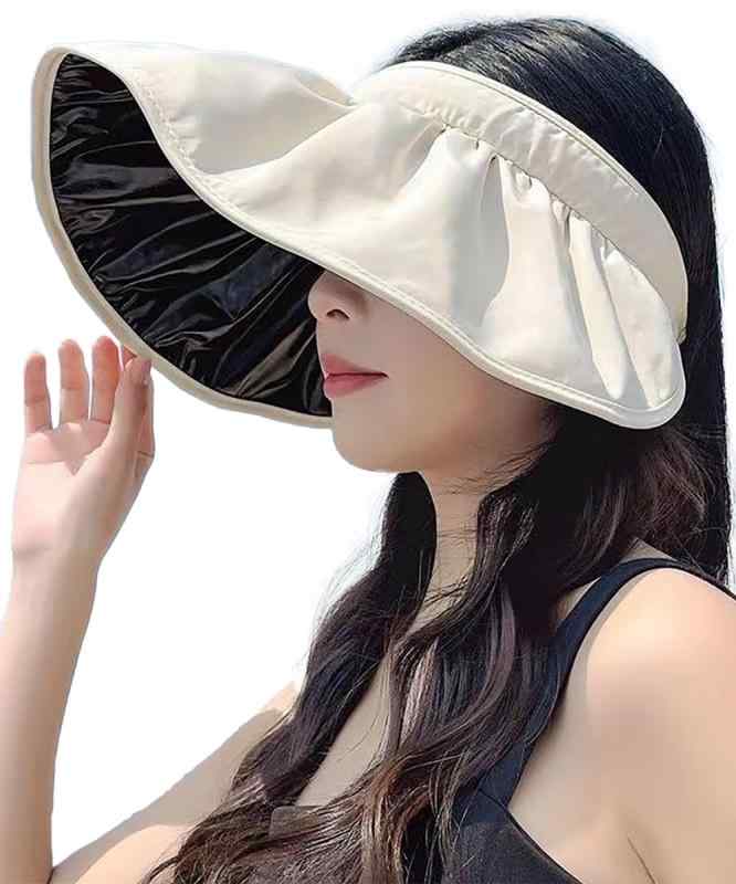 [Angel's Closet] サンバイザー レディース UVカット あご紐付き 2way カチューシャ 折りたたみ おしゃれ 紫外線対策 日焼け予防 つば広 つば長 日除け帽子 レディースバイザー