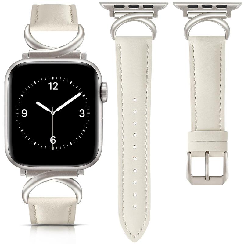 Apple Watch 対応ストラップスリムレザーかわいい女性用 Apple Watch 対応シリーズ 10-1/SE/Ultra/Ultra2