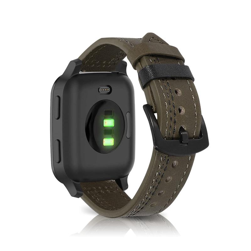 [AiMaoo] 20MM レザーバンド Garmin Venu Sq 2 Music/Venu Sq 2/Venu 2 Plus/Venu 対応 革 交換バンド 本革 ビジネススタイル ストラップ 交換ベルト Garmin Forerunner 245